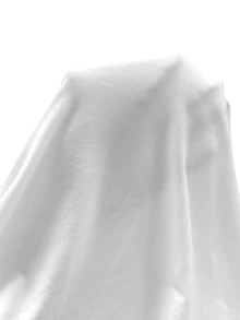 EMERY ROSE Camiseta casual de moda con hombro asimétrico de encaje de contraste de unicolor para mujer - Blanco - Ver 8