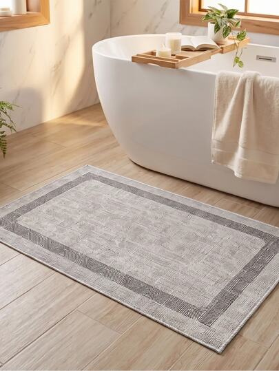 Alfombra de baño antideslizante, alfombra de baño suave y absorbente, lavable a máquina, secado rápido, alfombra de baño para baño, bañera & ducha - Hecho en Turquía