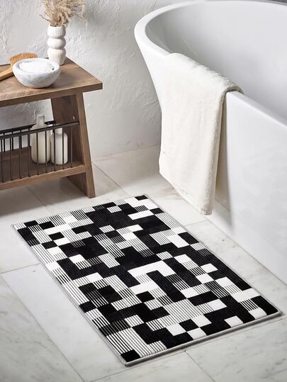 Non-Slip Bath Mat, Soft Absorbent Bathroom Rug, Machine Washable, Quick Dry, Bath Rug For Bathroom, Tub & Shower - Made In Turkey