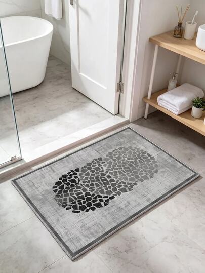 Non-Slip Bath Mat, Soft Absorbent Bathroom Rug, Machine Washable, Quick Dry, Bath Rug For Bathroom, Tub & Shower - Made In Turkey