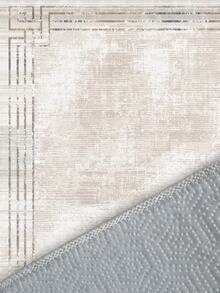 100% Polyester Washable Non-Slip Base Digital Printed Kitchen Rug Runner Gray - Made In Turkey - Grey - View 3