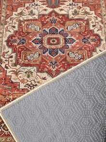 100% Polyester Washable Non-Slip Base Digital Printed Kitchen Rug Runner Beige - Made In Turkey - Beige - View 4