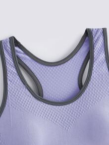 Loungeista 2 Pieces Color-Blocked Racerback Women's Sports Bras - Multicolor - View 3