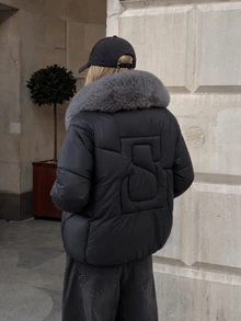 DAZY Women's Casual Long Sleeve Solid Color Winter Korean Style Padded Coat Jacket - Black - View 2