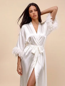 Amorya Women Robes Cantik-Mewah - Putih - View 3