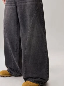 Vaulklash Men's Casual Versatile Daily Wear Denim Jeans With Pockets And Buttons - Jet Black  - View 8
