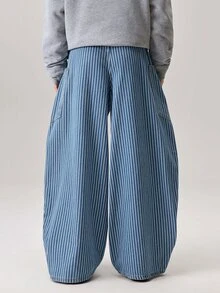 Vaulklash Men's Striped Button Pocket Casual Versatile Daily Travel Jeans, Young Daily Style,Summer, - Baby Blue - View 3