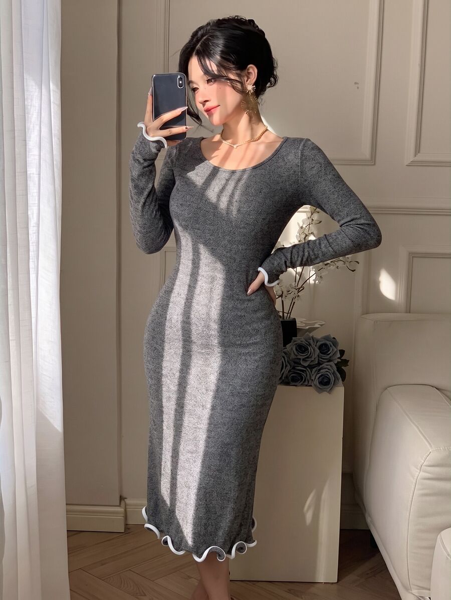 Modelyn Women Midi Dresses - Grey - View 1