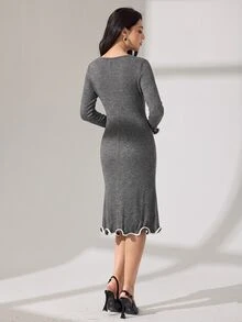 Modelyn Women Midi Dresses - Grey - View 2
