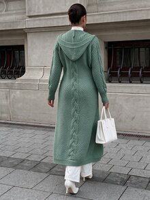 كارديجان مزين بتفاصيل وأزرار طويلة مميزة - أخضر نعناع - مشاهدة 2