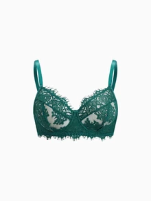 Slumbrini Hollow-Out Lace Push-Up Bra And Panty Set For Plus Size Women In Elegant Style, Lift Lingerie Set - Multicolor - View 12