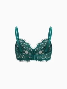 Slumbrini Hollow-Out Lace Push-Up Bra And Panty Set For Plus Size Women In Elegant Style, Lift Lingerie Set - Multicolor - View 11