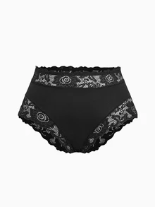 Slumbrini 3pcs/Pack Plus Size Women Lace Print Breathable Comfortable Triangle Panties, Ideal Gift Choice For Holidays - Multicolor - View 7