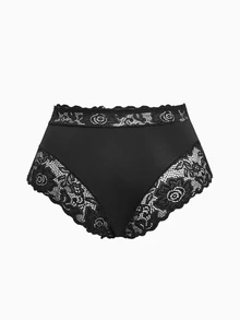 Slumbrini 3pcs/Pack Plus Size Women Lace Print Breathable Comfortable Triangle Panties, Ideal Gift Choice For Holidays - Multicolor - View 8