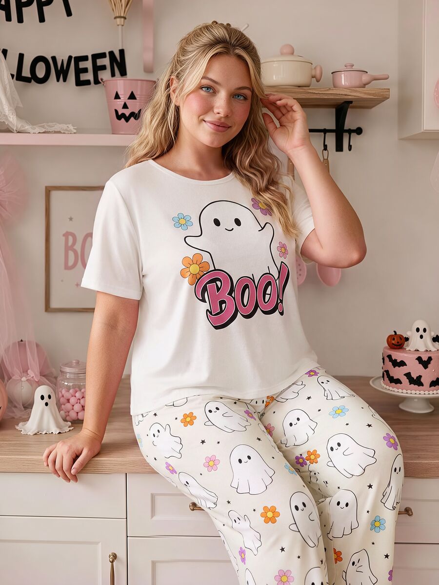 Slumberry CURVE Plus Size Pajama Sets - Multicolor - View 1