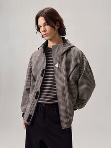 Vaulklash 美式休闲男士实用夹克，宽松版型，3D立体设计，时尚夹克，带帽外套，男士休闲外套 - 灰色 - 查看 5