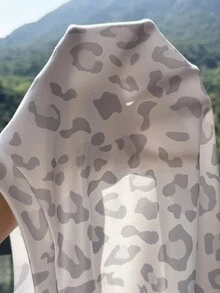 Comfortcana Setelan Kasual Ukuran Besar 2 Potong Atasan Tank Top dan Celana Panjang Motif Leopard Abu-abu - MultiWarna - View 6