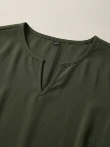 SHEIN 女款編織休閒度假風秋季洋裝 - 軍綠色 - 查看 5