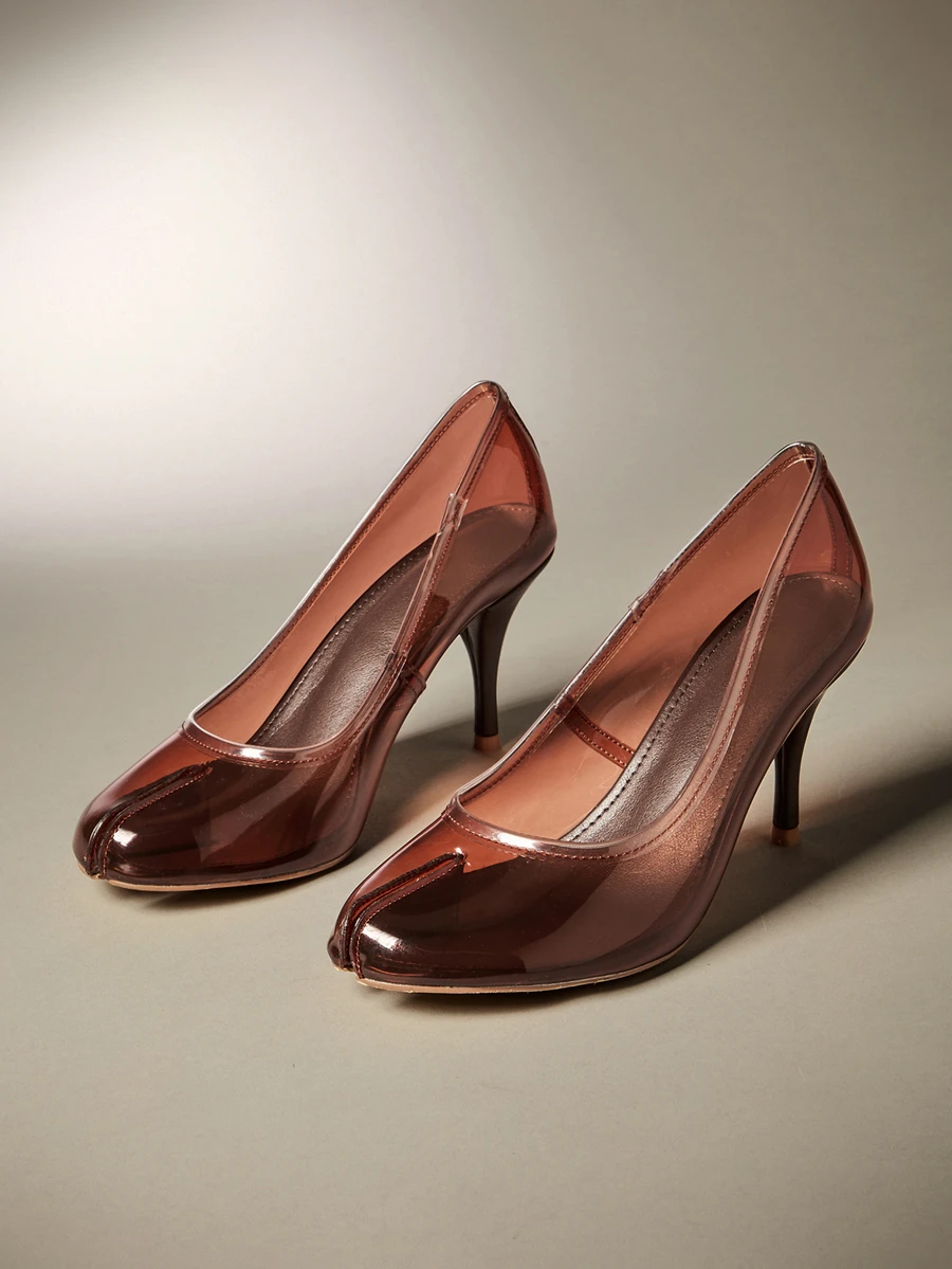Hauture Women's Fashionable Daily Versatile High Heels - Coffee Brown - View 1