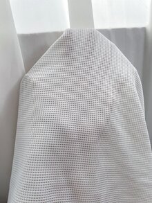 Easowa 女款圓領針織上衣，鏤空布料與紋理布料拼接設計，休閒浪漫隨性優雅，適合通勤、早午餐、茶會 - 白色 - 查看 7