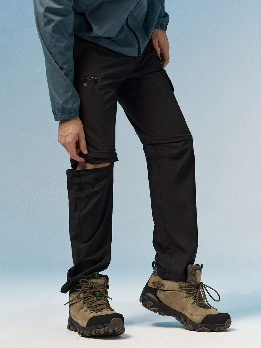 Caldwick Men's Outdoor Spring/Summer Hiking Quick-Dry Pants, Father's Day. The Size Is Slightly Small. It Is Recommended To Order A Size Larger. Sports Black - Black - View 1