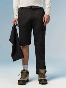 Caldwick Men's Outdoor Spring/Summer Hiking Quick-Dry Pants, Father's Day. The Size Is Slightly Small. It Is Recommended To Order A Size Larger. Sports Black - Black - View 4