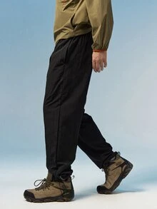 Caldwick Men's Casual Loose Pants With Drawstring Waist And Back Pockets, Suitable For Casual Dates, Daily Walks Black Spring Sports Fall - Black - View 5