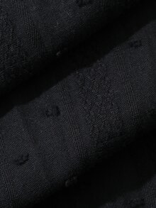 Dazy Plus 大尺碼女款純色彈性腰鬆緊抽繩直筒居家睡褲 秋季 - 黑色 - 查看 3