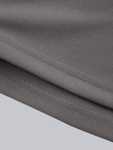 Hauture High Waist O-Ring Detail Wrap Skort - Grey - View 7