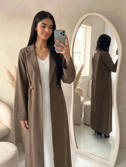 Veilorie Abaya casual de petrecere pentru femei, culoare uni
