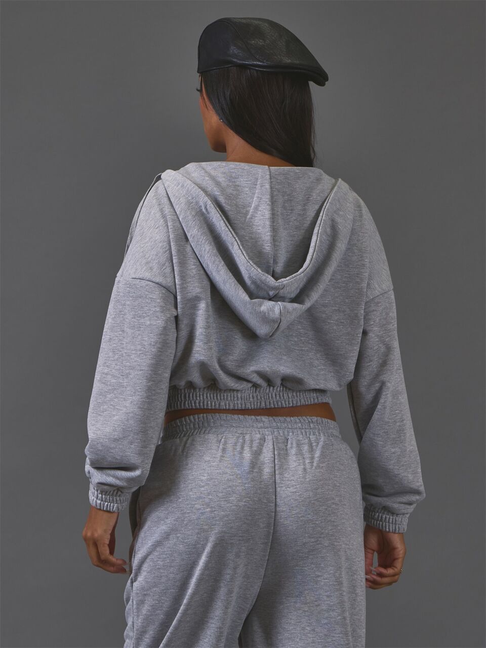 Grey Cross Over Open V Neck Long Sleeve Sweatshirt Winter Fall Autumn Casual Top Day Outfit Comfy Outfit Cool
