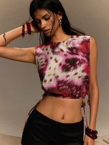 TypaGal Women's Modern Pink Leopard Print Tank Top - Multicolor - View 5
