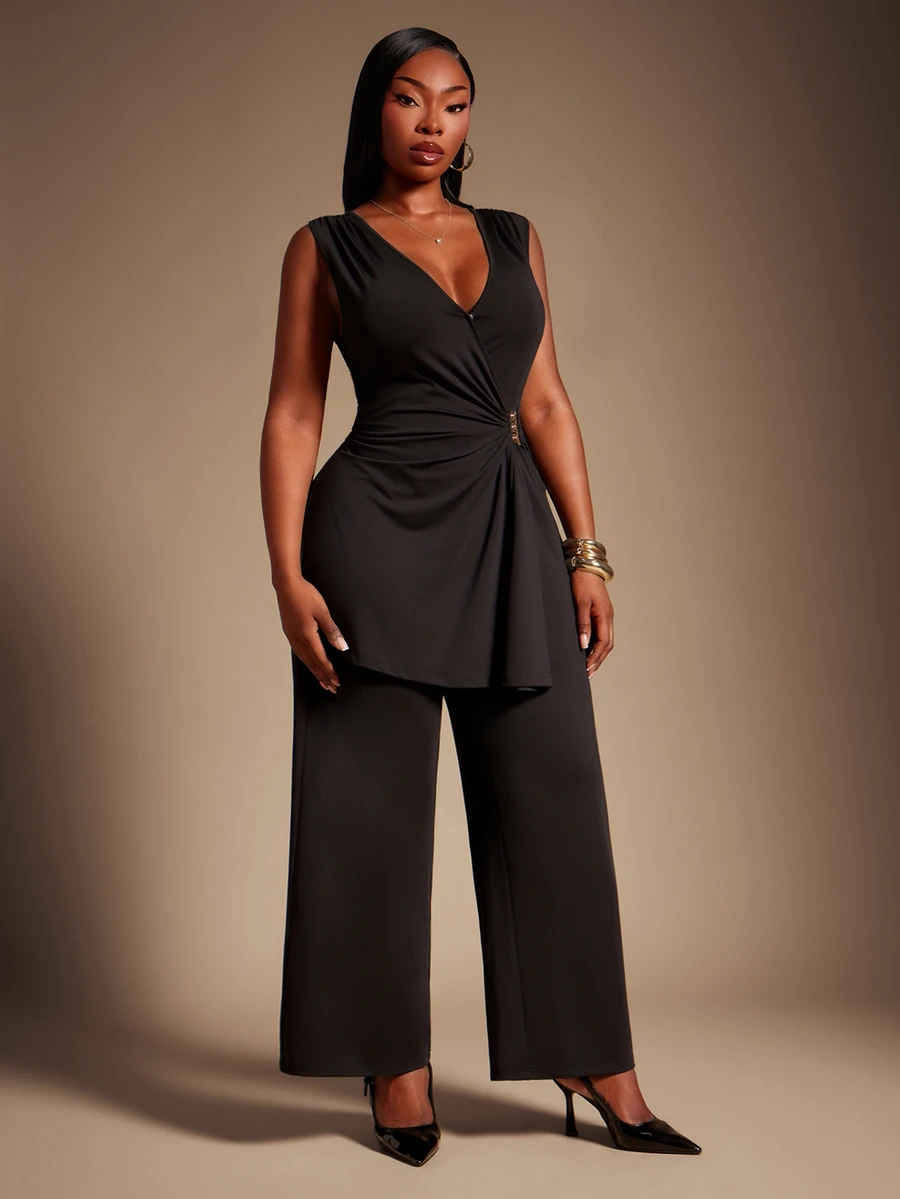 SHEIN SXY Monos Talla Grande - Negro - Ver 1