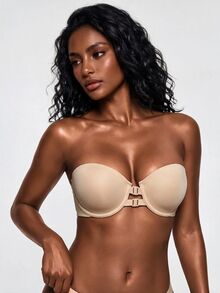 SHAPORA Women's Strapless Bra With Underwire - Apricot - View 4
