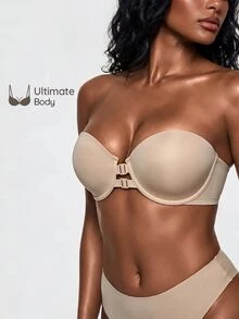 SHAPORA Women's Strapless Bra With Underwire - Apricot - View 1