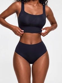 SHAPORA 1pc Seamless Wireless Bra For Women - Black - View 5