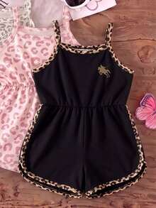 4 Randomly Selected Beautiful Designs 1pc Baby Girl Summer New Cami Round Neck Casual Romper - Multicolor - View 5