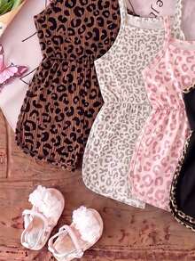 4 Randomly Selected Beautiful Designs 1pc Baby Girl Summer New Cami Round Neck Casual Romper - Multicolor - View 3
