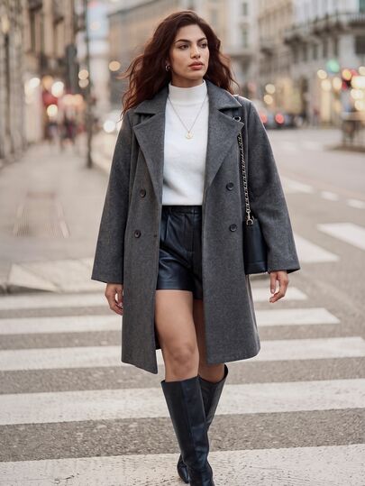 Juhart Plus Size Women Elegant Winter Coat Fall Cloth For Women Autumn