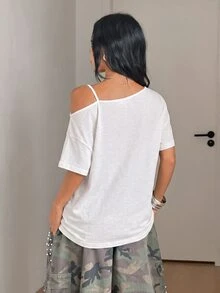 Coolane Women's Fall Streetwear Going Out Y2K Skeleton Graphics Halloween Outfits Halloween Outfits Loose Bl - White - View 8