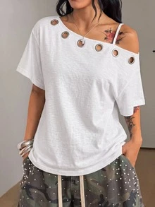 Coolane Women's Fall Streetwear Going Out Y2K Skeleton Graphics Halloween Outfits Halloween Outfits Loose Bl - White - View 3