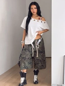 Coolane Women's Fall Streetwear Going Out Y2K Skeleton Graphics Halloween Outfits Halloween Outfits Loose Bl - White - View 6