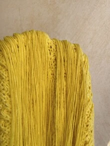 Soleia جمبسوت نسائي مقاس كبير محبوك مع شرابات للعطلات - أصفر - مشاهدة 8
