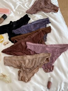 Firerie Plus Size 7pcs Cute & Delicate Mesh Lettuce Trim Panty Set Lingerie Casual 7pcs Daily Underwear For Women Casual Underwear Sleepwear For At Home Women - Multicolor - View 7