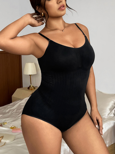 Firerie Plus Size Bow Detail Shapewear Medium Stretch Lightweight Bodysuit