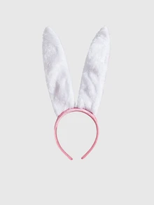 ROMWE Kawaii Set Cosplay Kelinci Pink Berbulu Halus, Bikini Halter Berbulu Halus 3 Potong, Cocok untuk Pasangan Intim - Berwarna merah muda - View 6