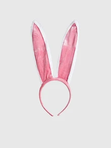 ROMWE Kawaii Set Cosplay Kelinci Pink Berbulu Halus, Bikini Halter Berbulu Halus 3 Potong, Cocok untuk Pasangan Intim - Berwarna merah muda - View 5
