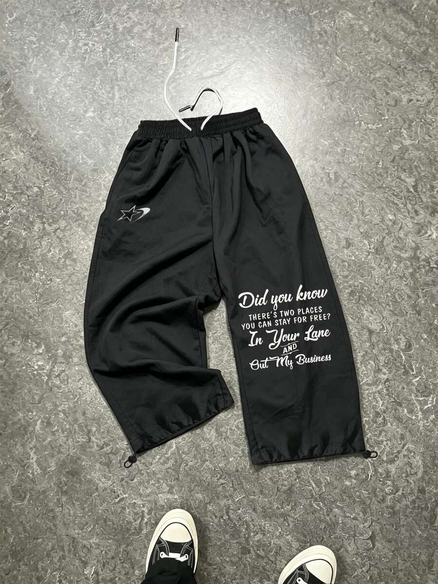 Gym Rark Men's Slogan Print Sports Pants - Black - View 1