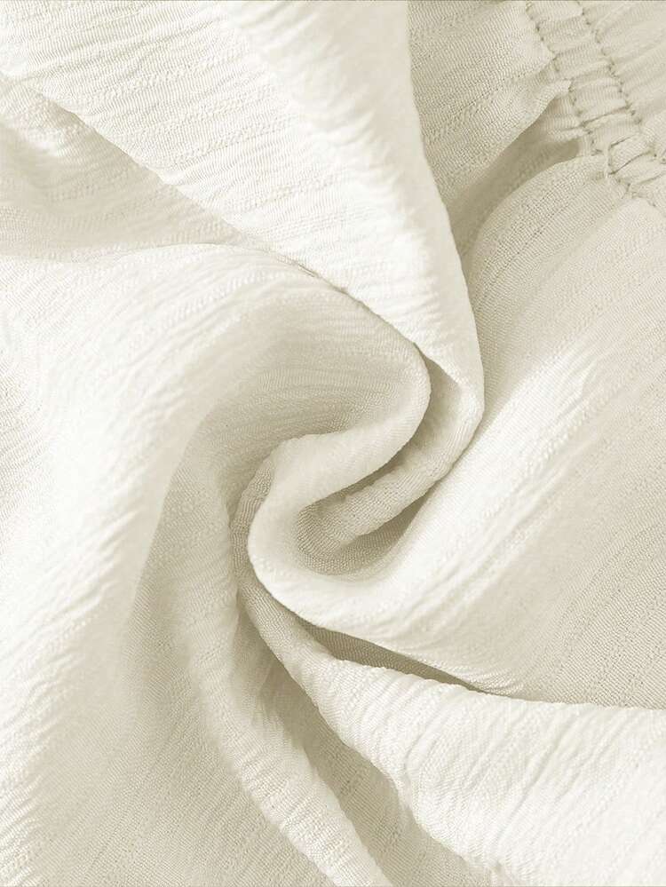 SHEIN Set 3 pcs Celana Pendek Ruffle Lembut Musim Panas untuk Bayi Perempuan, Warna Putih Gading yang Lucu, Celana Pendek Kasual Longgar Minimalis untuk Liburan di Rumah - Putih - View 4