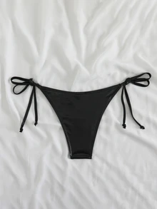 Swim Vcay 女士简约时尚休闲日常泳裤 - 黑色 - 查看 3